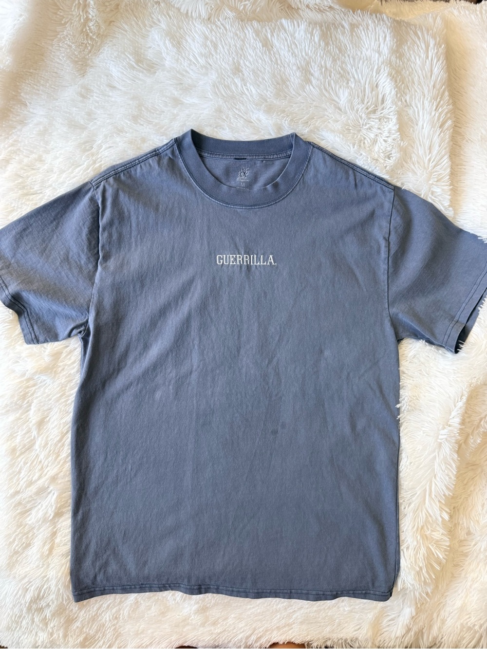 Crewneck Tee — Washed Slate Blue